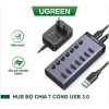 Bộ HUB USB 3.0 7 cổng vỏ nhôm Ugreen 90.305 5Gbps, công tắc 12V2A - Cao cấp, chính hãng 2