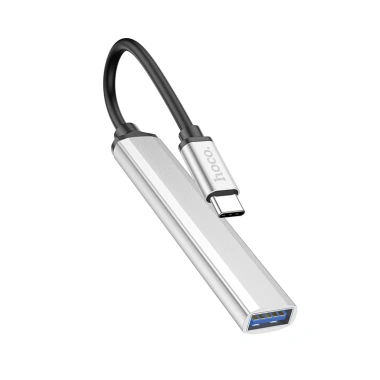 Bộ HUB USB 4 in 1 Hoco HB26 Type‑C – 4 USB, 1 USB 3.0 lên tới 1TB, chỉ 139.000₫
