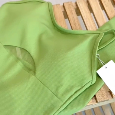 Bộ Jumpsuit Set Nữ Thun Gân Co Giãn 4 Chiều, Thấm Hút Mồ Hôi - Tập Yoga và Gym, Giá 510.000₫