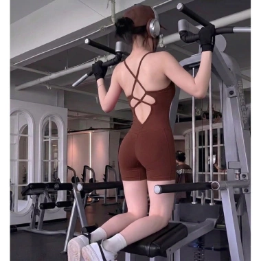 Bộ jumpsuit tập gym yoga jumba có mút thoải mái co giãn giảm giá hấp dẫn