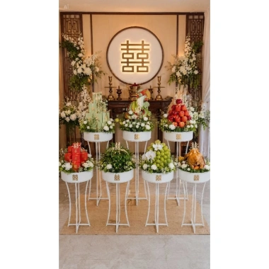 Bộ kệ 7 chiếc lễ tráp mâm quả cưới hỏi - Giá ưu đãi 1,400,000₫, bền đẹp, sang trọng 6