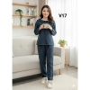 Bộ kẻ dài xinh, mặc nhà thoải mái - Đầm ngủ đẹp, giá chỉ 151.200₫, giảm tới 18% 5