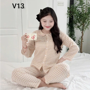 Bộ kẻ dài xinh, mặc nhà thoải mái - Đầm ngủ đẹp, giá chỉ 151.200₫, giảm tới 18% 7