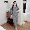 Bộ kẻ dài xinh, mặc nhà thoải mái - Đầm ngủ đẹp, giá chỉ 151.200₫, giảm tới 18% 8