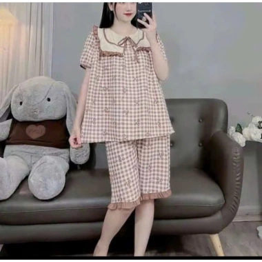 Bộ Kẻ Lửng Bầu & Sau Sinh Cổ Bèo – Thiết Kế Thoáng Khí, Giá Ưu Đãi 130k 2