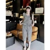Bộ kẻ lửng cánh tiên dáng xòe, đính cúc trước, mặc mát thoáng chỉ 155.000₫ 2