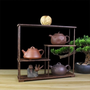 Bộ kệ trưng bày gà cánh rắn gỗ tím cát ấm - Giá trà, ưu đãi 238.875đ 7
