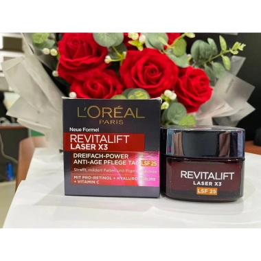 Bộ Kem Dưỡng Da Loreal Revitalift Laser X3 - Trị Nếp Nhăn, Dưỡng ẩm, Giá Khuyến Mãi 589k