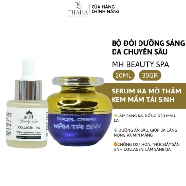 Bộ Kem Dưỡng Sáng Da & Serum MH Beauty Spa - Chống Nám, Dưỡng Ẩm, Đều Màu - 250k