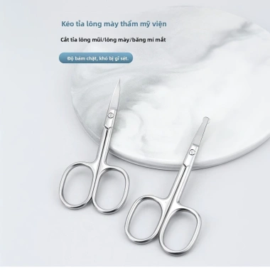 Bộ kéo GlowNest chống khói – Thép không gỉ an toàn cắt tỉa mũi, lông mày, râu 2 Bộ kéo GlowNest chống khói – Thép không gỉ an toàn cắt tỉa mũi, lông mày, râu 2