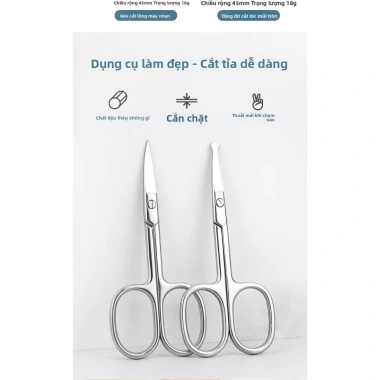 Bộ kéo GlowNest chống khói – Thép không gỉ an toàn cắt tỉa mũi, lông mày, râu 7 Bộ kéo GlowNest chống khói – Thép không gỉ an toàn cắt tỉa mũi, lông mày, râu 7
