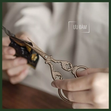 Bộ kéo nhỏ UDC05 tua rua, bao bì túi - Dụng cụ trà đạo 12 cm, quà tặng, 45.000₫ 5