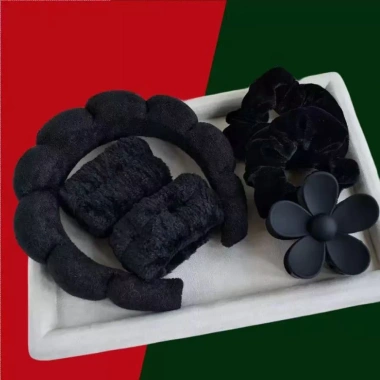 Bộ kẹp dây đeo cổ tay rửa mặt đám mây đầy màu sắc Scrunchie 6 chiếc - Giao nhanh, giảm 22% 4