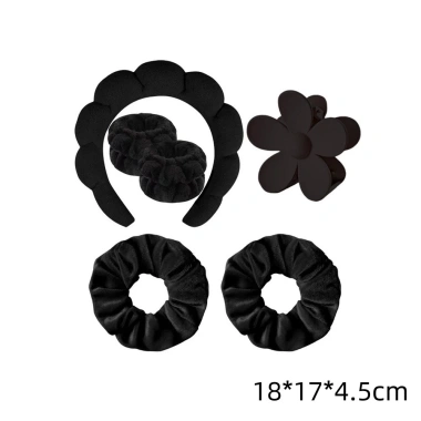 Bộ kẹp dây đeo cổ tay rửa mặt đám mây đầy màu sắc Scrunchie 6 chiếc - Giao nhanh, giảm 22% 7