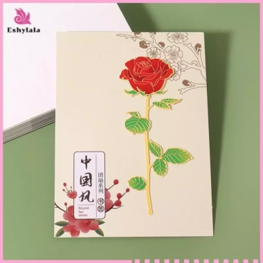 Bộ Kẹp Sách Vintage Trung Hoa Hoa Hồng Lá Kim Loại - Đánh Dấu Trang Sel, Quà Tặng Học Sinh Văn Phòng Phẩm, Đồ Dùng Học Tập 3
