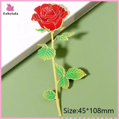 Bộ Kẹp Sách Vintage Trung Hoa Hoa Hồng Lá Kim Loại - Đánh Dấu Trang Sel, Quà Tặng Học Sinh Văn Phòng Phẩm, Đồ Dùng Học Tập 8