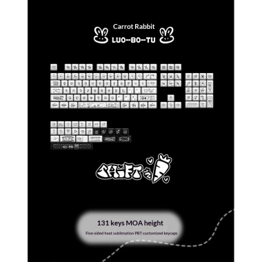 Bộ Keycap Carrot Rabbit XDA Doodle Bunny – Độc đáo, giảm còn 444.444₫ | KCRAFT