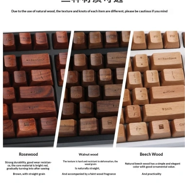 Bộ keycap gỗ thật 104 phím màu ngẫu nhiên – KCAP World of keycaps, giá ưu đãi 6.666.666₫