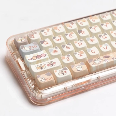 Bộ Keycap Miao Cat Pastel KCRAFT - Thiết kế mèo pastel, giảm giá 17% keycaps 2