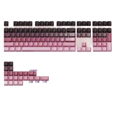 Bộ keycap PBT Hồng Hoàng Hôn 104 phím hồng tím đen – Giá 400.000₫
