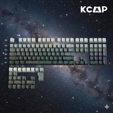 Bộ Keycap PBT OEM 130+ Phím Khắc Cạnh Gradient KCRAFT giá ưu đãi 346.300 VND