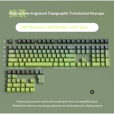 Bộ Keycap PBT OEM 130+ Phím Khắc Cạnh Gradient KCRAFT giá ưu đãi 346.300 VND