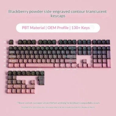Bộ Keycap PBT OEM 130+ Phím Khắc Cạnh Gradient KCRAFT giá ưu đãi 346.300 VND