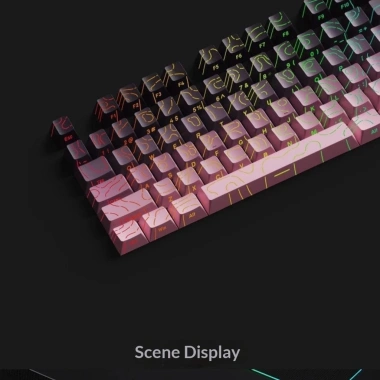 Bộ Keycap PBT OEM 130+ Phím Khắc Cạnh Gradient KCRAFT giá ưu đãi 346.300 VND