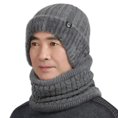 Bộ khăn quàng cổ mũ HYCEO - Mũ chui đầu lông cừu ấm áp, chống gió, chống lạnh thể thao ngoài trời