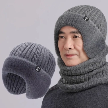 Bộ khăn quàng cổ mũ HYCEO - Mũ chui đầu lông cừu ấm áp, chống gió, chống lạnh thể thao ngoài trời