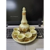 Bộ Khay nậm rượu RỒNG hoặc SEN cúng thắp hương men lam - khay tròn + nậm + 6 chén, giá ưu đãi 150.000 VND 7