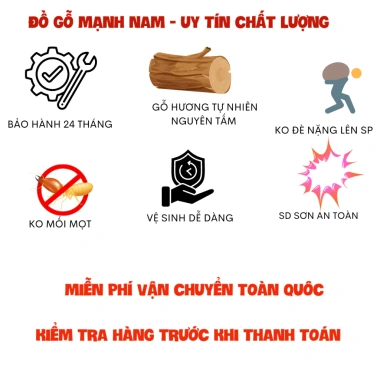 Bộ khay trà liền khối 6 món gỗ gõ Mạnh Nam - Sang trọng, giá ưu đãi 774.884 VND cho phòng khách 9