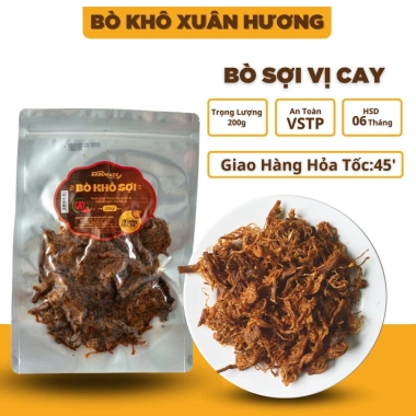 Bò Khô Sợi XUÂN HƯƠNG vị cay thơm ngon 200g - Giá ưu đãi 224.421₫