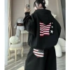 Bộ Khoác Nỉ Cờ Mỹ Zang Zang – Áo Hoodie & Quần Ống Suông Năng Động Thể Thao, Giá 89.000₫ 9