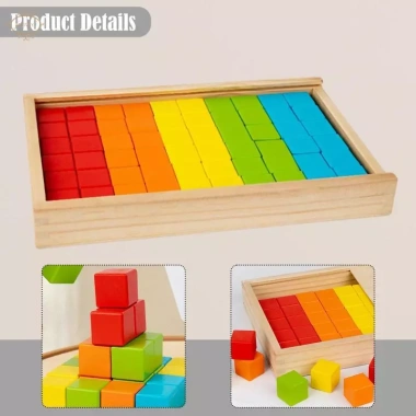Bộ khối xây dựng gỗ Stacker Playset tương tác, quà tặng Giáng sinh, giáo dục sáng tạo, an toàn không độc hại 2