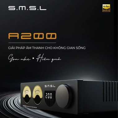 Bộ Khuếch Đại Âm Thanh SMSL A200 Bluetooth 5.0 Hi Res Audio cho Gia Đình và TV, Giá ưu đãi 4.8 Triệu 2
