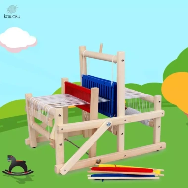 Bộ Khung Đan Đồ Chơi Gỗ Truyền Thống - Máy Dệt Thủ Công, Đồ Chơi Giáo Dục, Quà Tặng Trẻ Em