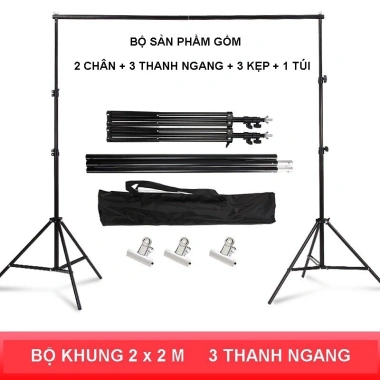 Bộ khung treo & phông chụp ảnh chữ U đa kích thước, tặng 4 kẹp, giảm còn 199.000₫ 4 Bộ khung treo & phông chụp ảnh chữ U đa kích thước, tặng 4 kẹp, giảm còn 199.000₫ 4