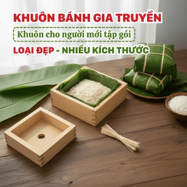 Bộ Khuôn Gói Bánh Chưng Benrikids Gỗ Mộc An Toàn - Nhiều Kích Cỡ 59.000đ