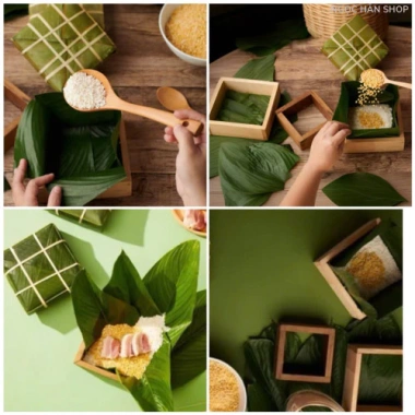Bộ Khuôn Gói Bánh Chưng Thông Minh Gỗ Tự Nhiên 10‑20cm Đa Kích Thước Tiện Lợi Ưu Đãi 20.196đ