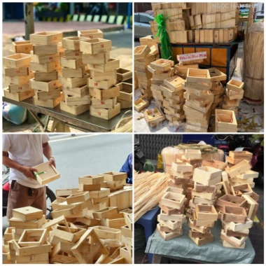 Bộ Khuôn Gói Bánh Chưng Thông Minh Gỗ Tự Nhiên 10‑20cm Đa Kích Thước Tiện Lợi Ưu Đãi 20.196đ
