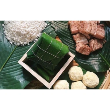 Bộ khuôn gói bánh chưng truyền thống gỗ tự nhiên có nắp - Giá chỉ 29.000đ 5