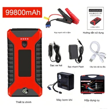 Bộ Kích điện Khẩn Cấp Xe Hơi SJ95 – Dung Lượng Cao, Đa Năng, Sạc Dự Phòng LED