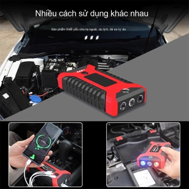 Bộ Kích điện Khẩn Cấp Xe Hơi SJ95 – Dung Lượng Cao, Đa Năng, Sạc Dự Phòng LED