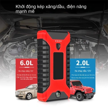 Bộ Kích điện Khẩn Cấp Xe Hơi SJ95 - Dung Lượng Lớn, Đa Năng, Sạc Dự Phòng, Đèn LED 5