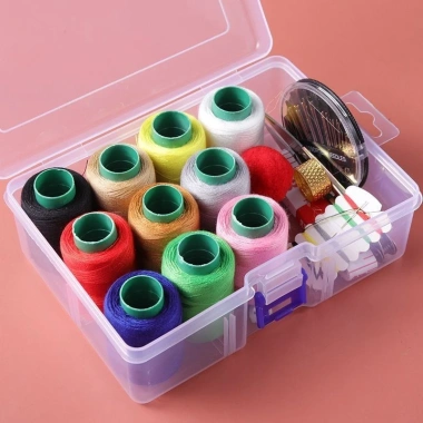 Bộ kim chỉ 21 chi tiết trong suốt kèm hộp đựng tiện lợi Freeship giá 55.220₫