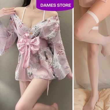 Bộ Kimono Nhật Bản Xuyên Thấu Gợi Cảm - Váy Ngủ Dames Store Giá 130.000