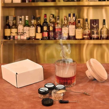 Bộ Kit Hút Khói Cocktail Gỗ - Đồ Gửi Khói Đồ Uống, Chip Gỗ cho Whisky, Bourbon, Wine, Giá ưu đãi 252.153₫