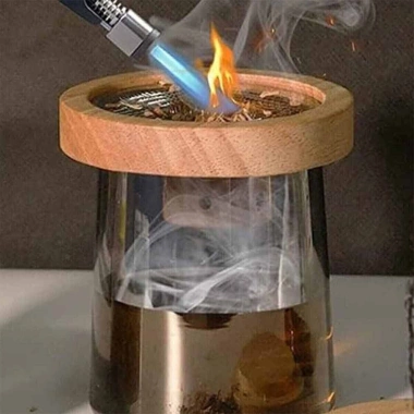 Bộ Kit Hút Khói Cocktail Gỗ - Đồ Gửi Khói Đồ Uống, Chip Gỗ cho Whisky, Bourbon, Wine, Giá ưu đãi 252.153₫