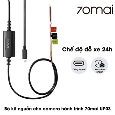 Bộ Kít Nguồn Hardwire Kit UP03 chân Type C cho Camera hành trình 70mai - Giá chỉ 450.000 VND 4